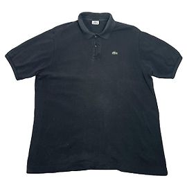 Polo de algodón negro Lacoste Negro