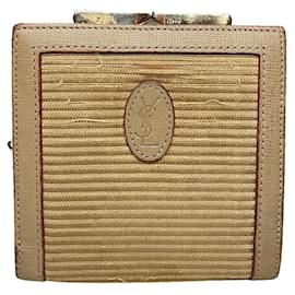 Pochette en lin beige Yves Saint Laurent Beige