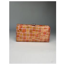 Autre Marque-NON SIGNE / UNSIGNED Wallets T.  Leather-Orange