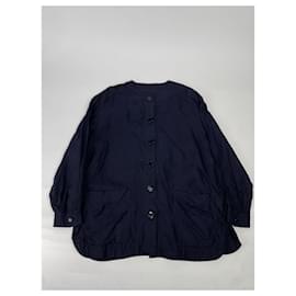Dior-DIOR Tops T.International L Linen-Navy blue