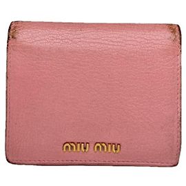 Bolsa de couro rosa Miu Miu Rosa