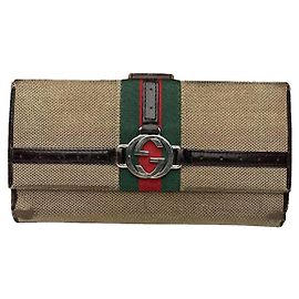 Cartera de algodón beige Gucci Marmont Beige