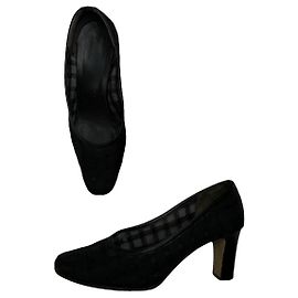 Balenciaga Cagole Black Leather Heel Black
