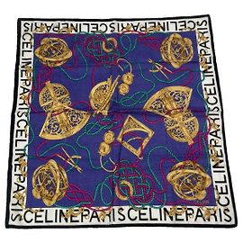 Céline Sciarpa di seta viola Celine Porpora