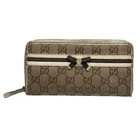 Carteira de couro bege Gucci Horsebit 1955 Bege