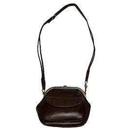 Autre Marque Non Signé / Unsigned Brown Leather Handbag Brown
