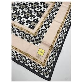 Fendi-FENDI Scarves T.  Silk-Brown