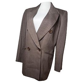 Dior brauner Woll-Trenchcoat Braun