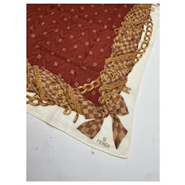 Fendi-FENDI Scarves T.  Silk-Red