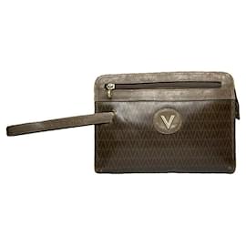 Autre Marque-MARIO VALENTINO Clutch bags T.  Leather-Brown
