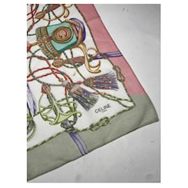 Céline-CELINE Silk handkerchief T.  Silk-Pink