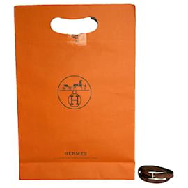 Hermès Behapi braune Lederarmband Braun