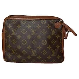 Louis Vuitton-Clutch de couro marrom Louis Vuitton Metis-Marrom