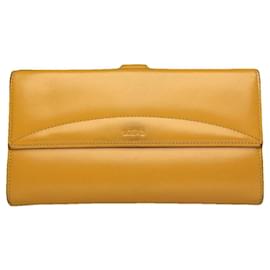 Loewe Puzzle Yellow Leather Wallet Yellow