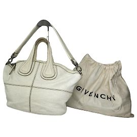 Sac à main en cuir blanc Givenchy Nightingale Blanc