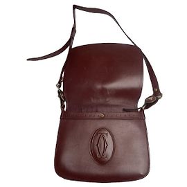 Sac à main en cuir bordeaux Cartier Bordeaux