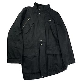 Cappotto in cotone nero Yves Saint Laurent Nero