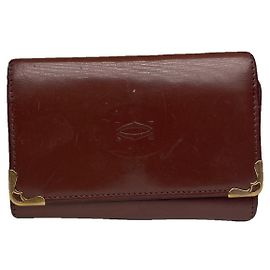 Bolso de cuero burdeos Cartier Burdeos