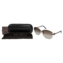 Céline Celine Silver Metal Sunglasses Silvery