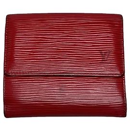 Louis Vuitton Grenelle Red Leather Wallet Red