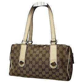 Bolsa de mão de algodão bege Gucci Jackie Vintage Bege
