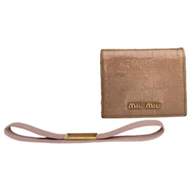 Bolso de cuero camel Miu Miu Camello