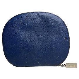 Céline Carteira de couro azul Celine Azul