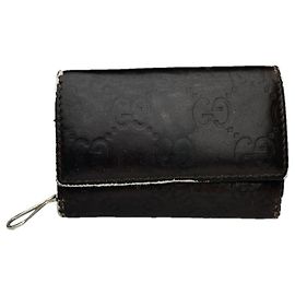 Gucci schwarze Lederhandtasche Schwarz