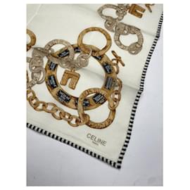 Céline-CELINE Scarves T.  Silk-Beige