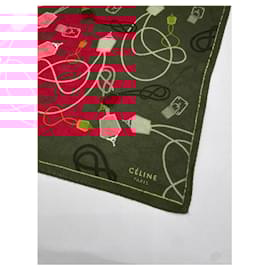 Céline-CELINE Silk handkerchief T.  Silk-Red