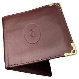 Bolsa de couro patente bordô da Cartier Bordeaux