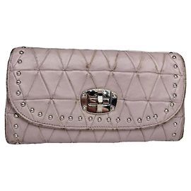 Carteira de couro roxa Miu Miu Roxo
