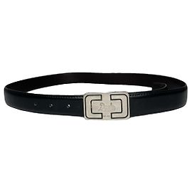 Céline Celine Black Leather Belt Black