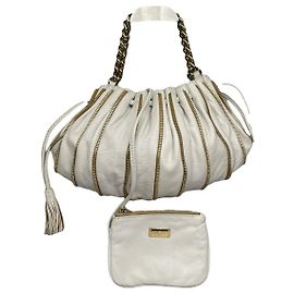 Bolsa de couro branco Emporio Armani Branco