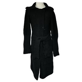 See by Chloé Black Wool Trench Coat Black