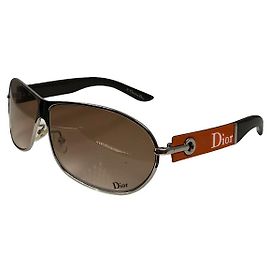 Óculos de sol de metal laranja Dior Laranja