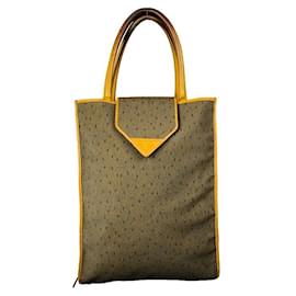 Sac à main en cuir marron Yves Saint Laurent Marron