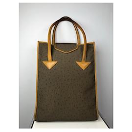 Yves Saint Laurent-YVES SAINT LAURENT Handbags T.  Leather-Brown