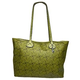 Céline Bolsa de couro verde Celine Verde