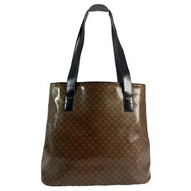 Céline Celine braune Lackleder-Handtasche Braun