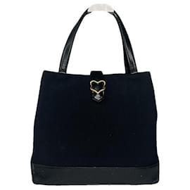 Sac à main en cuir noir Yves Saint Laurent Noir