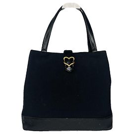 Yves Saint Laurent Black Leather Handbag Black