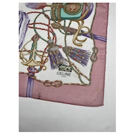 Céline-CELINE Silk handkerchief T.  Silk-Pink