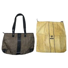 Fendi Baguette Black Leather Handbag Black