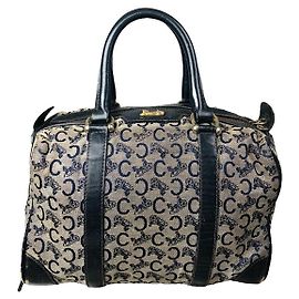 Céline Celine Tambour Black Leather Handbag Black
