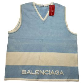 Malha de algodão azul Balenciaga Azul