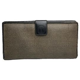 Fendi Baguette Grey Leather Wallet Grey