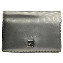 Bolsa de couro patenteada prateada da Agnès B. Prata