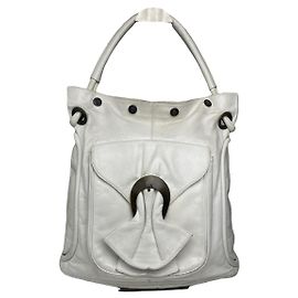 Bolsa de couro branco Gianni Versace Branco