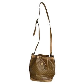 Céline Bolsa de couro dourado Celine Dourado